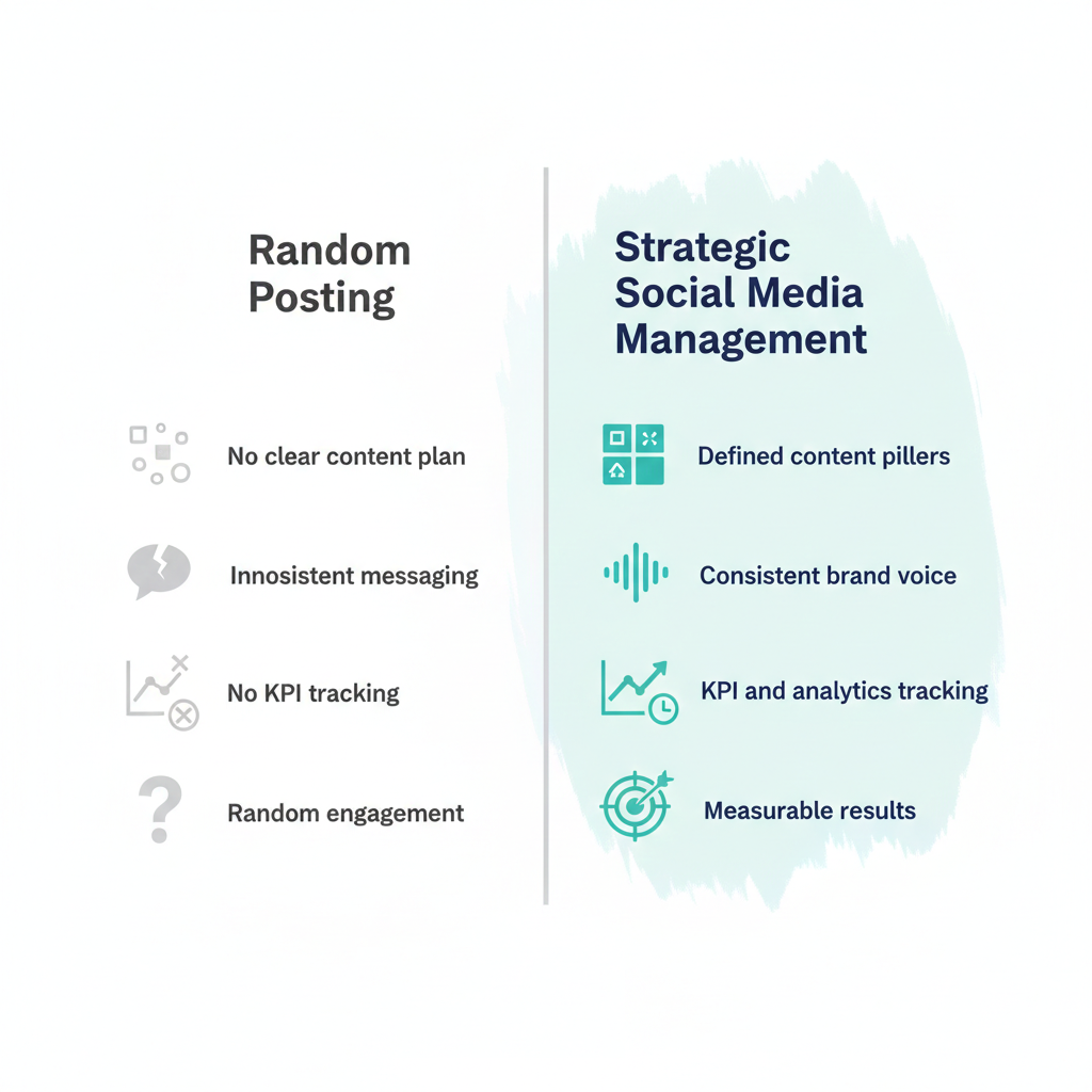 Random Posting vs Strategic Social Media Management